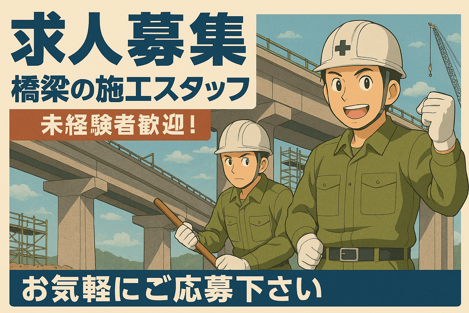 自分の未来に橋を架ける仕事! 一緒に橋を架けませんか!!